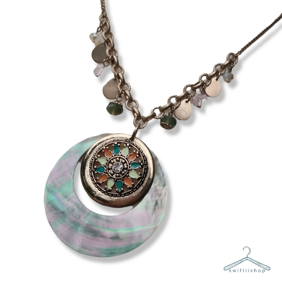 unknown Jewelry - Unique Fashion Beaded Shell Statement Piece Necklace Jewellery